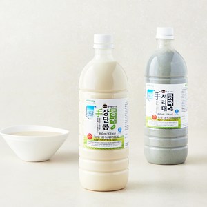 프레시오늘 껍질째 손수 영양가득 진한 저당 파주장단콩 콩국 + 서리태콩국, 1.7L, 1세트