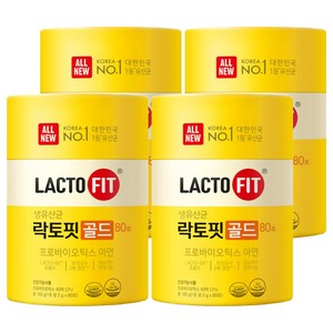 락토핏 골드 80포, 160g, 4개