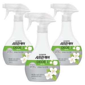 샤프란 케어 데오엑스 섬유탈취제 프레쉬 자스민향 본품, 500ml, 3개