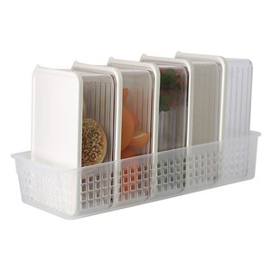 실리쿡 냉장고정리용기 깊은2호 트레이 세트, 6개, 1개