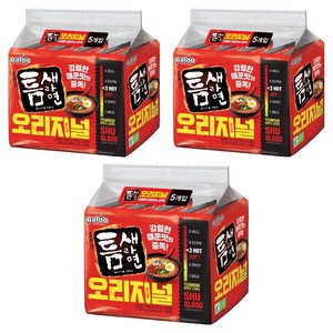 틈새라면 빨계떡 120g, 15개, (5개입 X 3팩)