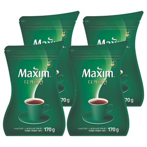 맥심 디카페인 커피 리필, 170g, 1개입, 4개
