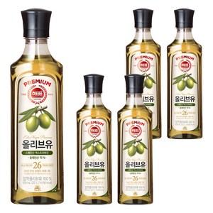 해표 압착 올리브유, 500ml, 5개