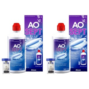 알콘 에이오셉 플러스 렌즈 세정액 + 렌즈 케이스, 360ml, 2개