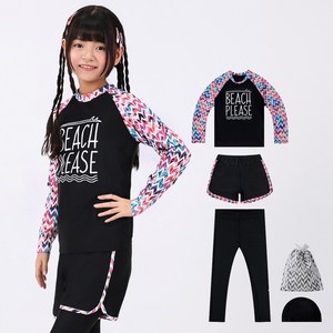 아쿠아티카 아동용 래쉬가드 + 워터레깅스 + 반바지 스판수모 세트 AQA326