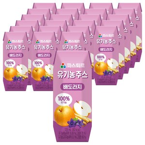 파스퇴르 유기농 주스 배도라지, 125ml, 24개
