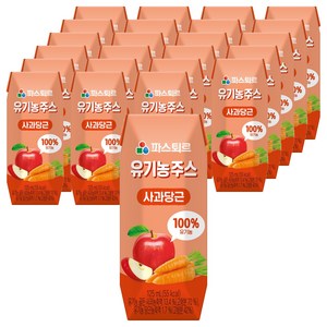 파스퇴르 아이생각 유기농 주스, 125ml, 24개