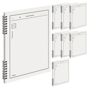 뮤니드 8mm 라인노트, WHITE, 8개