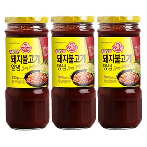 오뚜기 돼지불고기양념, 500g, 3개