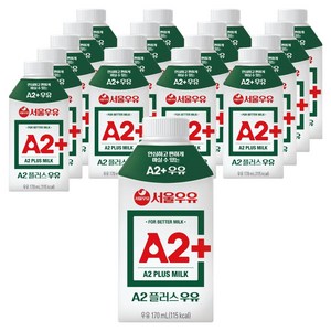 서울우유 A2플러스 멸균 우유, 170ml, 18개