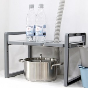 리빙해피 국산 주방선반 폭조절 싱크인 400, 그레이, 42 x 28 x ..., 1개