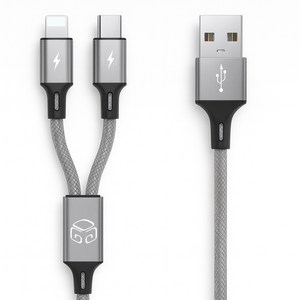 디지지 C타입 앤 8핀 2라인 스카이 제타 멀티 고속 충전 케이블