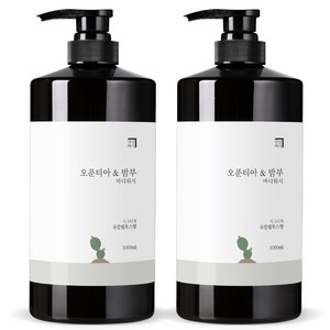 살림백서 오푼티아 앤 밤부 바디워시 유칼립투스향, 2개, 1000ml