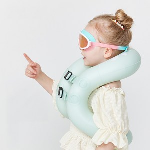 코코릭 유아동 와이드렌즈 물안경, 큐브핑크민트, 150 x 60 m..., 1개