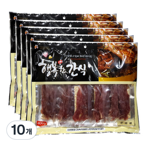 행복한간식 강아지 사사미 간식 400g, 오리 바맛, 10개