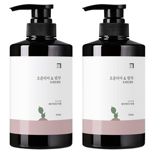 살림백서 오푼티아 앤 밤부 헤어트리트먼트 베이비파우더향, 500ml, 2개