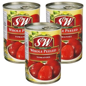에스앤더블유 홀 필 토마토 과일통조림, 400g, 3개