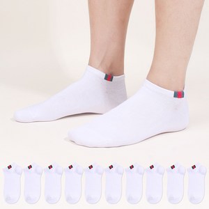 두발로 남성용 삼선 스니커즈 양말 10켤레