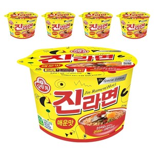 오뚜기 진라면 매운맛 용기 110g, 5개