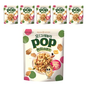 마켓오네이처 오 그래놀라 팝 현미아몬드, 340g, 6개