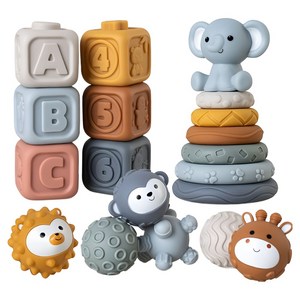 키젤로 5 in 1 말랑말랑 소프트 촉감완구 19pcs