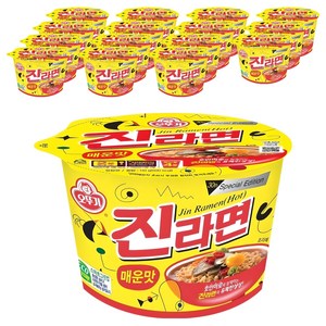 오뚜기 진라면 매운맛 용기 110g, 16개