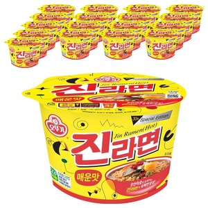 오뚜기 진라면 매운맛 용기 110g, 18개
