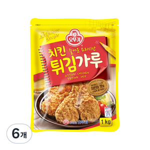 오뚜기 치킨 튀김가루, 1kg, 6개