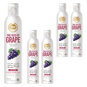 해표 포도씨유 오일스프레이, 250ml, 5개