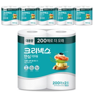 크리넥스 안심 키친타월, 200매, 12개