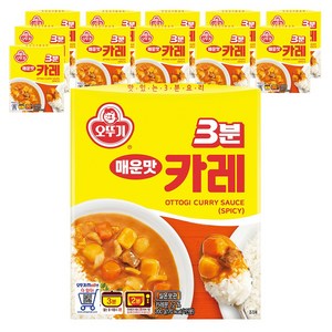 오뚜기3분 카레 매운맛, 200g, 12개
