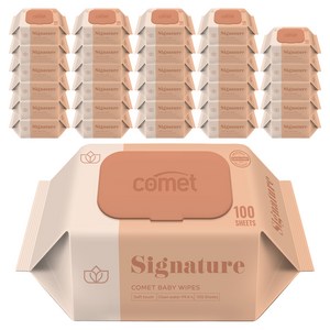 코멧 시그니처 아기물티슈 엠보싱 캡형 저자극 더마테스트 인증