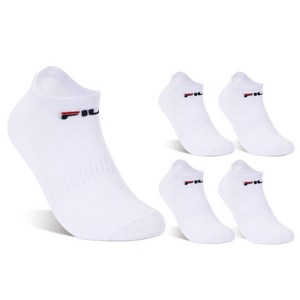 휠라 시그니처 스니커즈 양말 5켤레, S, 화이트, 1세트