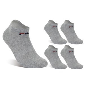휠라 시그니처 스니커즈 양말 5켤레, S, 그레이, 1세트