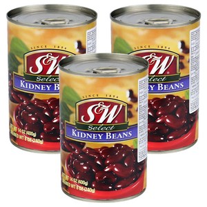 에스앤더블유 키드니빈스 통조림, 400g, 3개