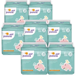 폴라리스 팡팡 울트라씬 팬티형 기저귀 유아용, 점보형 이상(3XL..., 144매