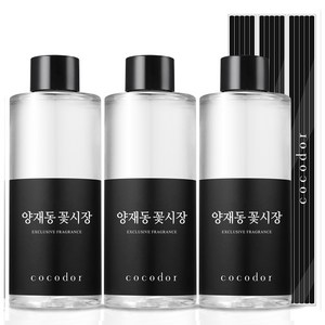 코코도르 디퓨저 리필액 + 리드스틱 5P, 양재동꽃시장, 200ml, 3개