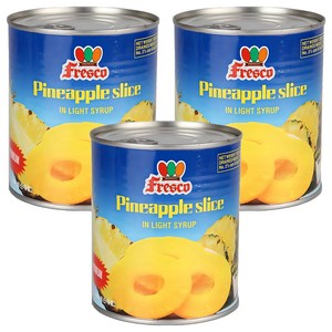 프레스코 파인애플슬라이스 통조림, 830g, 3개