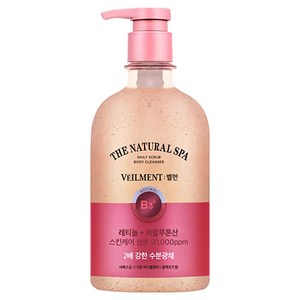 벨먼 스파 수분광채 약산성 스크럽 바디워시 블랙로즈향, 580ml, 1개