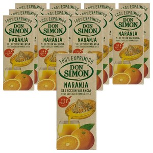 돈시몬 생과일 착즙 100% 오렌지주스, 200ml, 12개