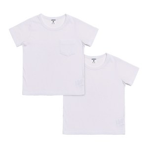 유라비 아동용 기본 라운드 반팔 2종세트