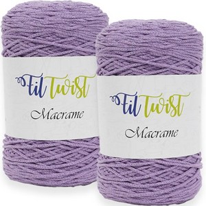 쎄비 필 트위스트 마크라메 뜨개실, 20보라, 2개