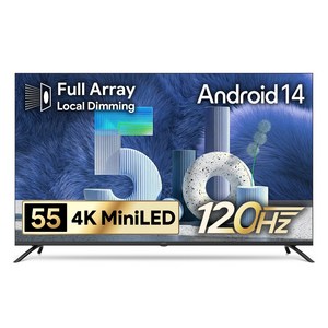 더함 4K UHD QLED TV, 140cm(55인치), 스마트 TV, 스탠드형, 고객직접설치