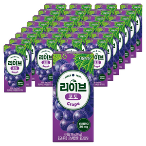 서울우유 리이브 포도 주스, 190ml, 48개