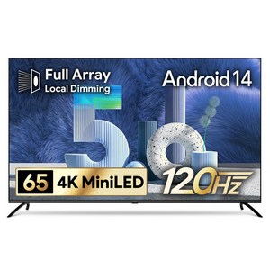 더함 4K UHD Mini LED TV, 165cm(65인치), 스마트 TV, 무타공 벽걸이형(추가비용발생), 방문설치