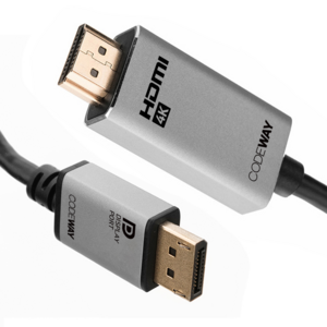 코드웨이 DP to HDMI 케이블 4K60Hz, 1개, 2m