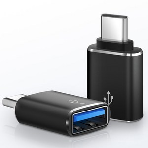 홈플래닛 USB 3.0 A타입-C타입 변환 OTG 젠더, 31mm, 블랙, 2개