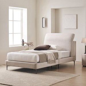 삼익가구 벨모어 헤드레스트 기능성 패브릭 침대 프레임 + 본넬 매트리스 세트 방문설치