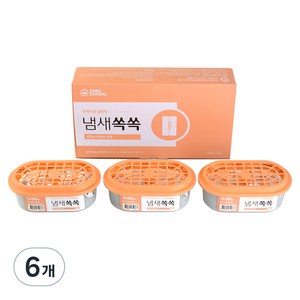 소다스쿨 반복사용 냄새쏙쏙 탈취제 선물세트, 300g, 6개