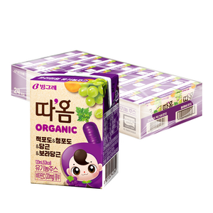 따옴 유기농 적포도 청포도 당근 보라당근 주스, 120ml, 24개